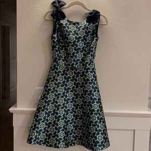 Ted Baker floral print green dress.
